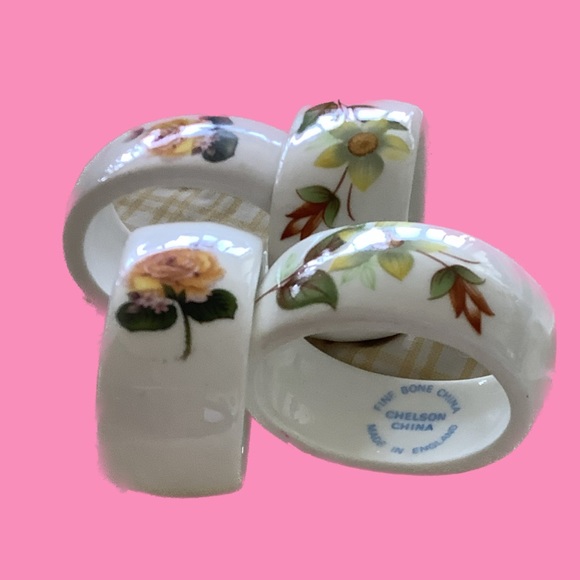 Chelson Fine Bone China Napkin Rings - Picture 2 of 3
